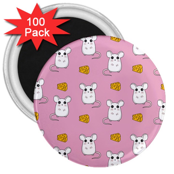 Cute Mouse Pattern 3  Magnets (100 pack)