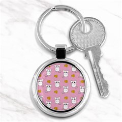 Cute Mouse Pattern Key Chains (round)  by Valentinaart