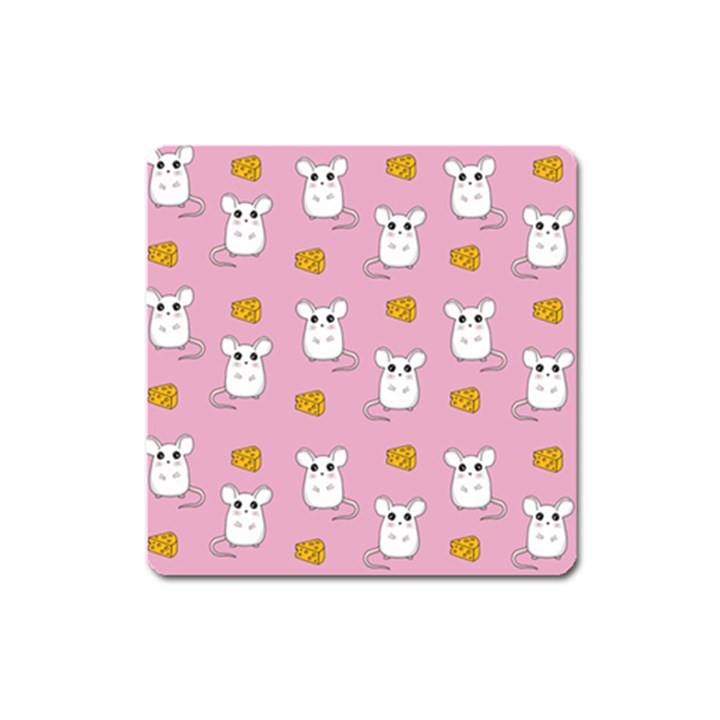 Cute Mouse Pattern Square Magnet