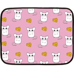 Cute Mouse Pattern Fleece Blanket (Mini) 35 x27  Blanket