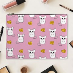 Cute Mouse Pattern Cosmetic Bag (xl) by Valentinaart