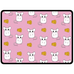 Cute Mouse Pattern Fleece Blanket (large)  by Valentinaart