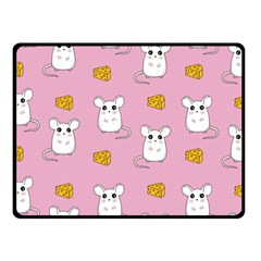 Cute Mouse Pattern Fleece Blanket (small) by Valentinaart