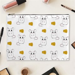 Cute Mouse Pattern Cosmetic Bag (xl) by Valentinaart