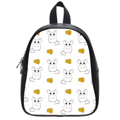 Cute Mouse Pattern School Bag (small) by Valentinaart