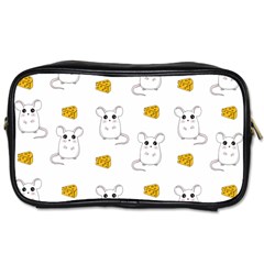 Cute Mouse Pattern Toiletries Bags by Valentinaart