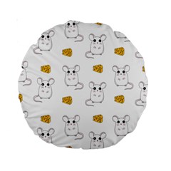 Cute Mouse Pattern Standard 15  Premium Round Cushions by Valentinaart