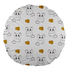 Cute Mouse Pattern Large 18  Premium Round Cushions by Valentinaart