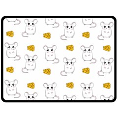 Cute Mouse Pattern Double Sided Fleece Blanket (large)  by Valentinaart