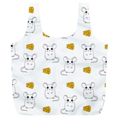 Cute Mouse Pattern Full Print Recycle Bags (l)  by Valentinaart