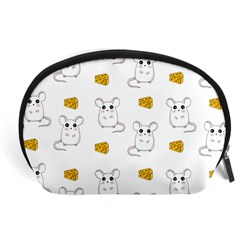 Cute Mouse Pattern Accessory Pouches (large)  by Valentinaart