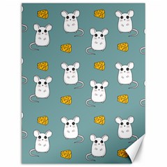 Cute Mouse Pattern Canvas 12  X 16   by Valentinaart