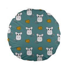 Cute Mouse Pattern Standard 15  Premium Round Cushions by Valentinaart