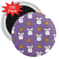 Cute Mouse Pattern 3  Magnets (100 Pack) by Valentinaart