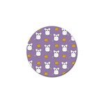 Cute Mouse Pattern Golf Ball Marker Front