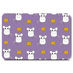 Cute Mouse Pattern Large Doormat  by Valentinaart