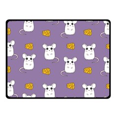 Cute Mouse Pattern Fleece Blanket (small) by Valentinaart