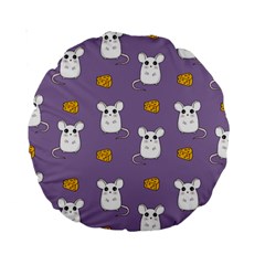 Cute Mouse Pattern Standard 15  Premium Round Cushions by Valentinaart