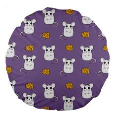 Cute Mouse Pattern Large 18  Premium Round Cushions by Valentinaart