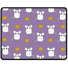 Cute Mouse Pattern Double Sided Fleece Blanket (medium)  by Valentinaart