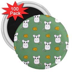 Cute Mouse Pattern 3  Magnets (100 Pack)