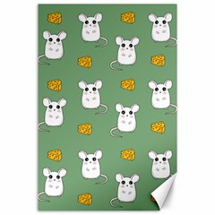 Cute Mouse Pattern Canvas 24  X 36  by Valentinaart