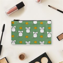 Cute Mouse Pattern Cosmetic Bag (small)  by Valentinaart