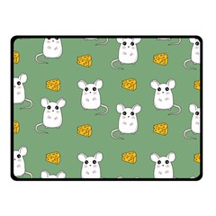 Cute Mouse Pattern Fleece Blanket (small) by Valentinaart