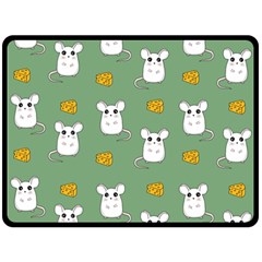 Cute Mouse Pattern Double Sided Fleece Blanket (large)  by Valentinaart