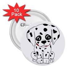 Cute Dalmatian Puppy  2 25  Buttons (10 Pack)  by Valentinaart