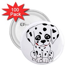 Cute Dalmatian Puppy  2 25  Buttons (100 Pack)  by Valentinaart