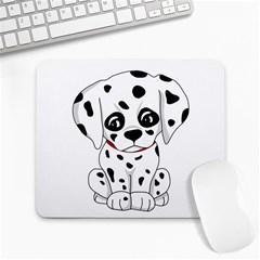 Cute Dalmatian Puppy  Large Mousepads by Valentinaart