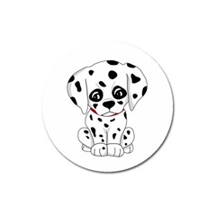 Cute Dalmatian Puppy  Magnet 3  (round) by Valentinaart