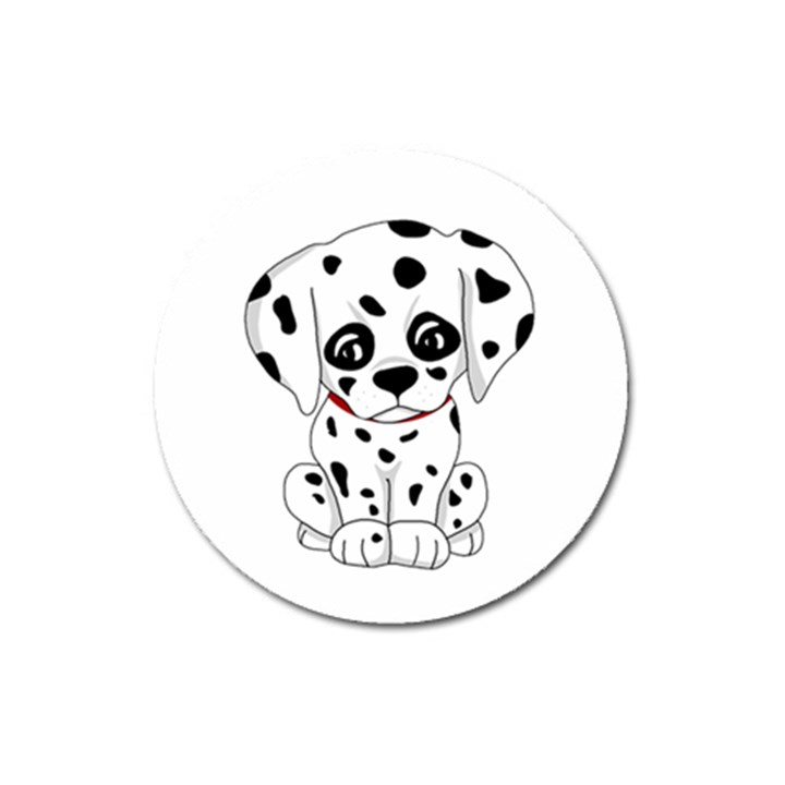 Cute Dalmatian puppy  Magnet 3  (Round)