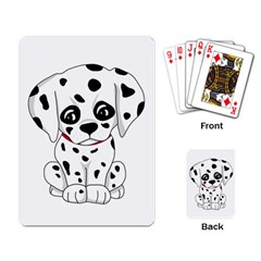 Cute Dalmatian Puppy  Playing Card by Valentinaart