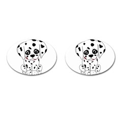 Cute Dalmatian Puppy  Cufflinks (oval) by Valentinaart