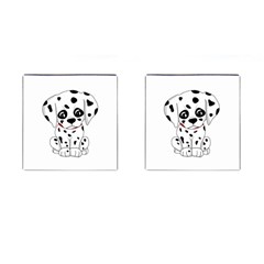 Cute Dalmatian Puppy  Cufflinks (square) by Valentinaart