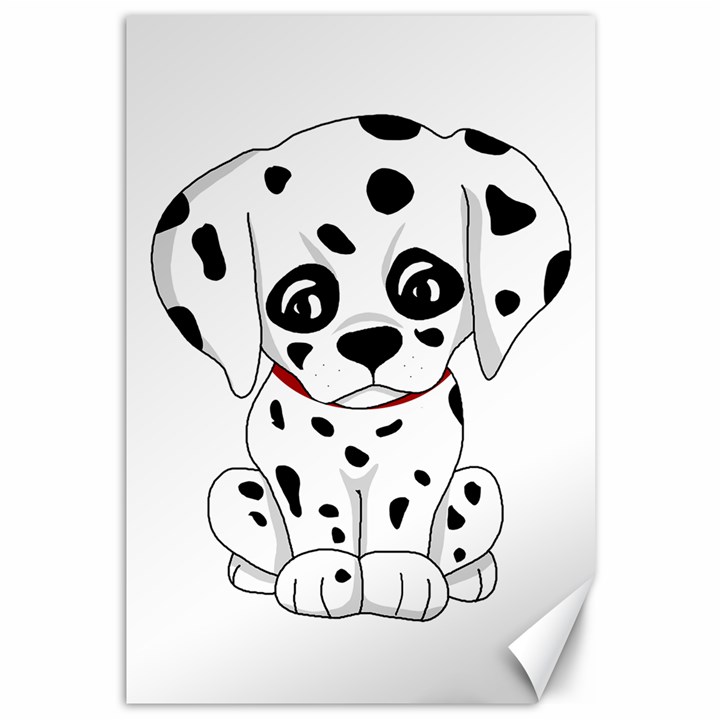 Cute Dalmatian puppy  Canvas 12  x 18  