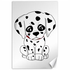 Cute Dalmatian Puppy  Canvas 20  X 30   by Valentinaart