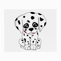 Cute Dalmatian Puppy  Small Glasses Cloth (2-side) by Valentinaart