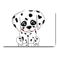 Cute Dalmatian Puppy  Large Doormat  by Valentinaart