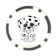 Cute Dalmatian Puppy  Poker Chip Card Guard by Valentinaart