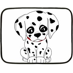 Cute Dalmatian Puppy  Fleece Blanket (mini) by Valentinaart