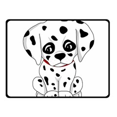 Cute Dalmatian Puppy  Fleece Blanket (small) by Valentinaart