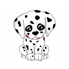 Cute Dalmatian Puppy  Double Sided Flano Blanket (small)  by Valentinaart