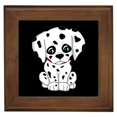 Cute Dalmatian Puppy  Framed Tiles by Valentinaart