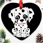 Cute Dalmatian puppy  Ornament (Heart) Front