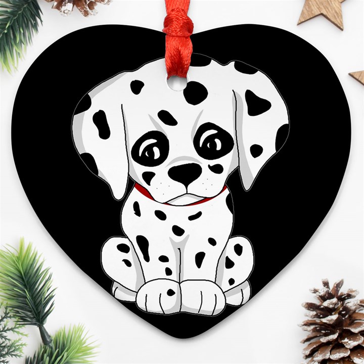 Cute Dalmatian puppy  Ornament (Heart)