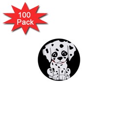 Cute Dalmatian Puppy  1  Mini Buttons (100 Pack)  by Valentinaart