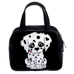 Cute Dalmatian Puppy  Classic Handbags (2 Sides) by Valentinaart